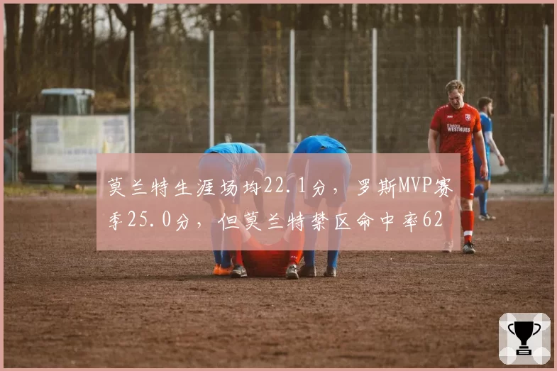莫兰特生涯场均22.1分,罗斯MVP赛季25.0分,但莫兰特禁区命中率62%高于罗斯的58%